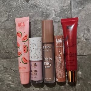 Lip Bundle- NYX Lip Gloss, Lip Balm, Tinted Lip Balm & Lip Gloss BNIB